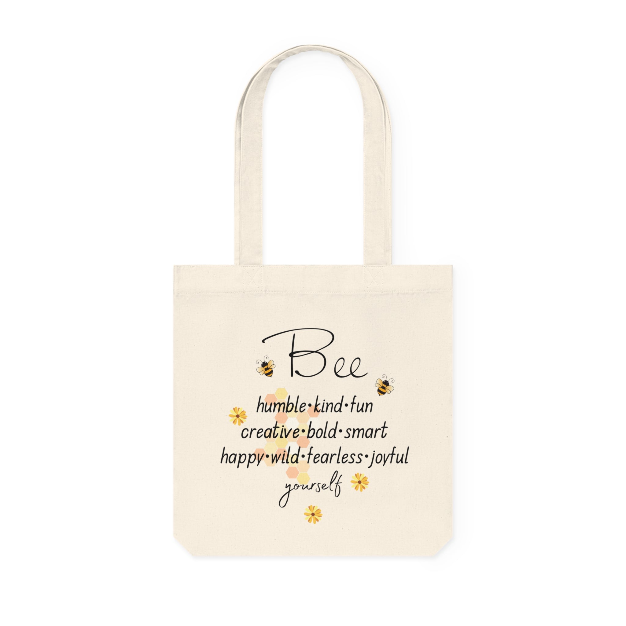 Bee Yourself Eco-Friendly Tote Bag, Cotton Canvas Tote Bag Natural DenBox