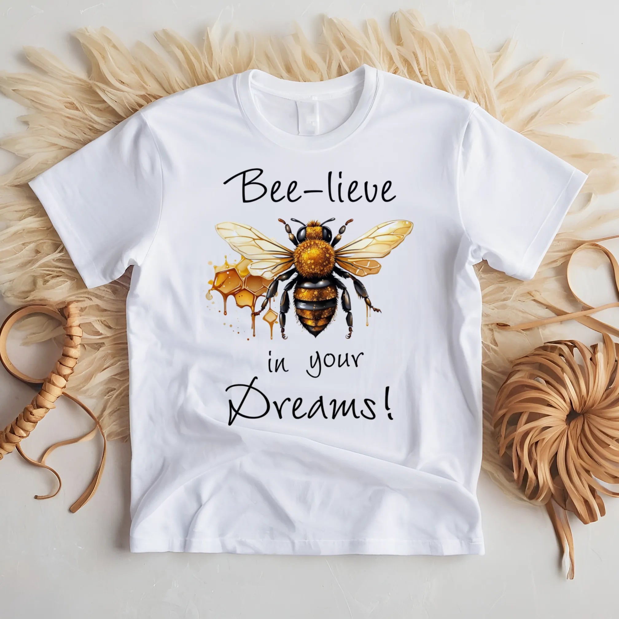Bee-lieve in Your Dreams T-Shirt, Gift for Bee Lovers DenBox