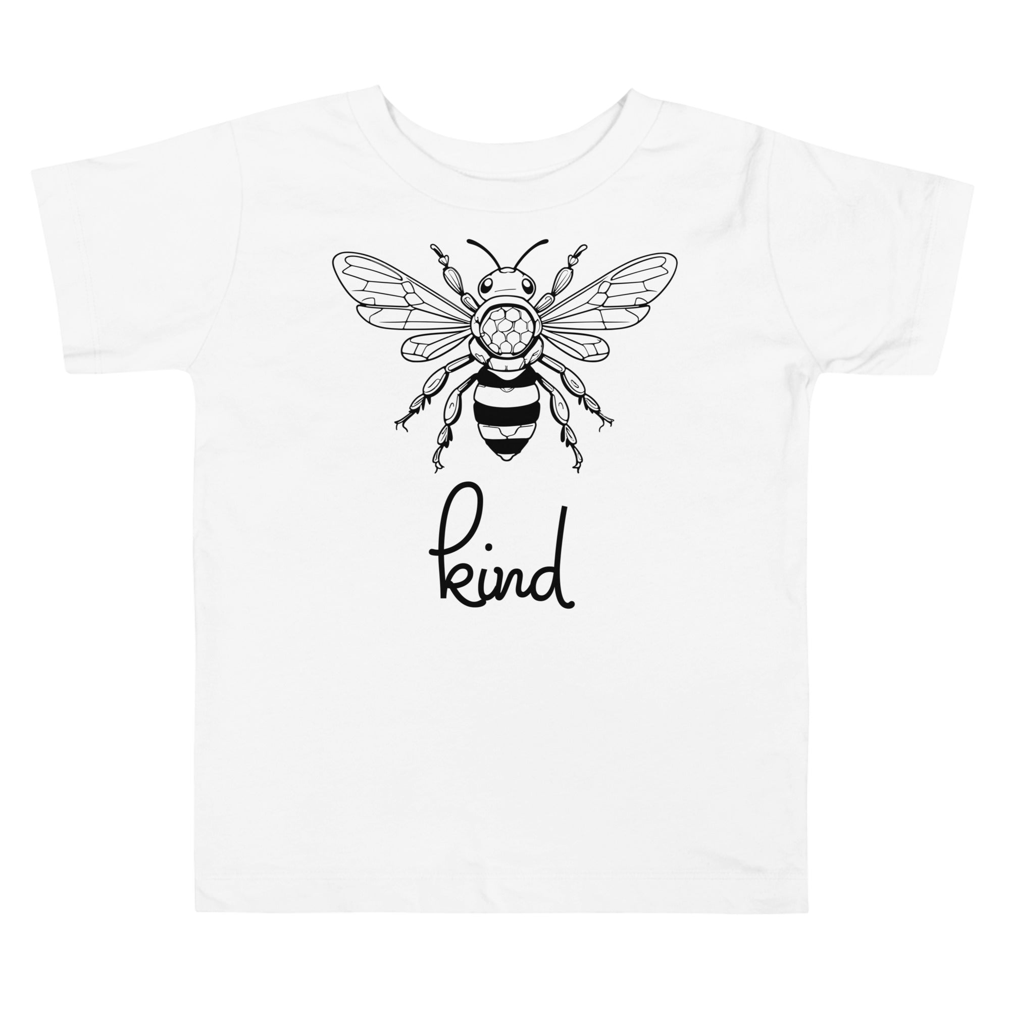 Bee Kind Toddler T-Shirt, Gift For Bee Lovers White 4T 5T 3T 2T DenBox