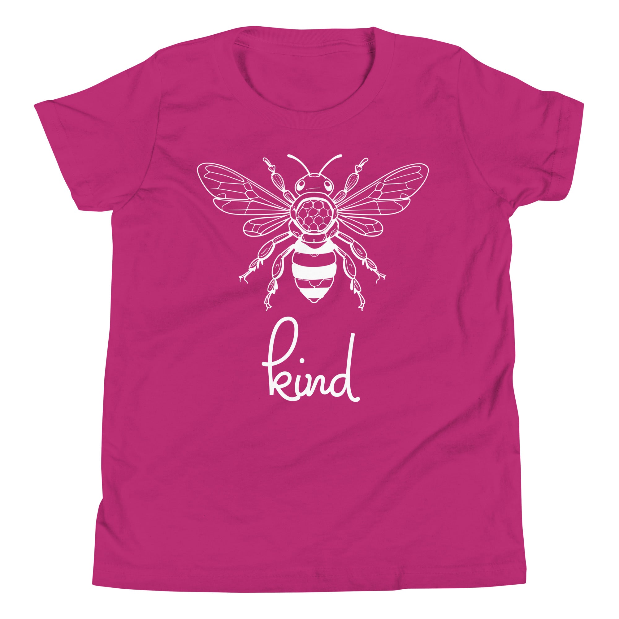 Bee Kind Youth T-Shirt, Gift For Bee Lovers Berry YL YM YXL YS DenBox