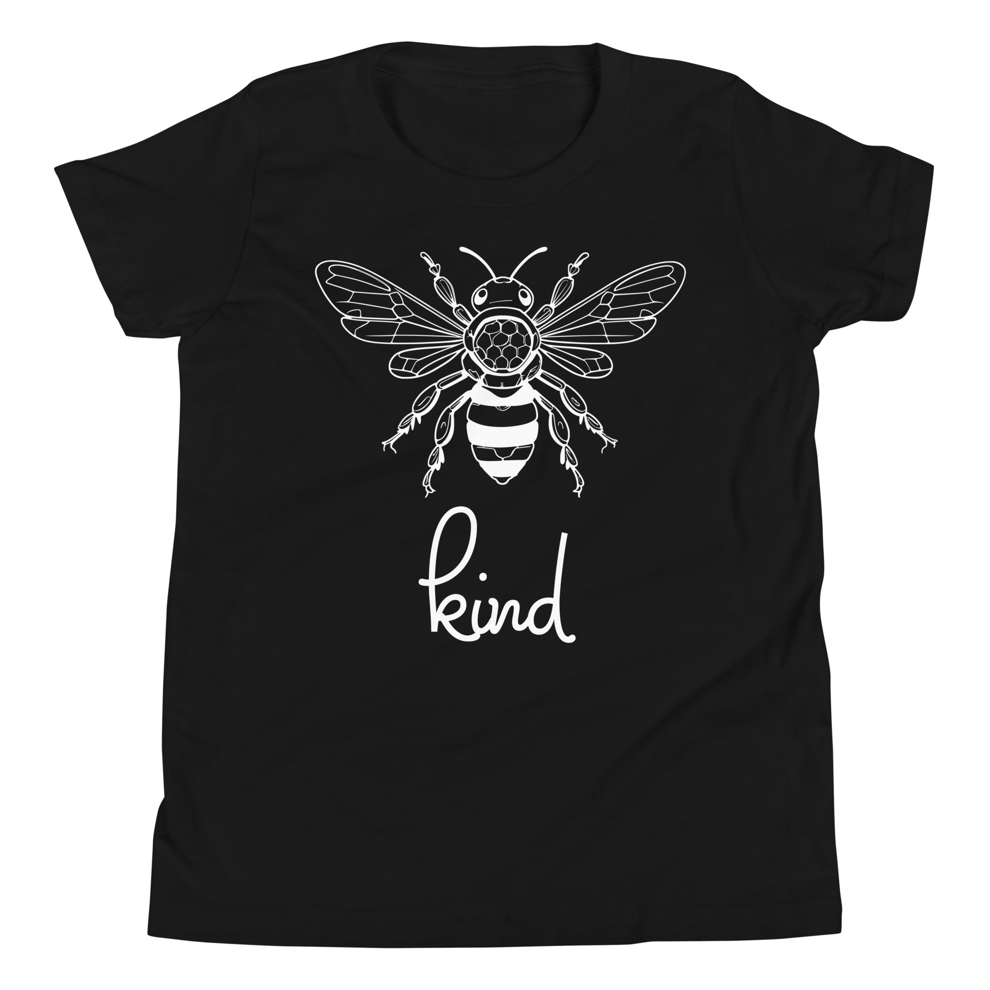 Bee Kind Youth T-Shirt, Gift For Bee Lovers Black YS YM YL YXL DenBox