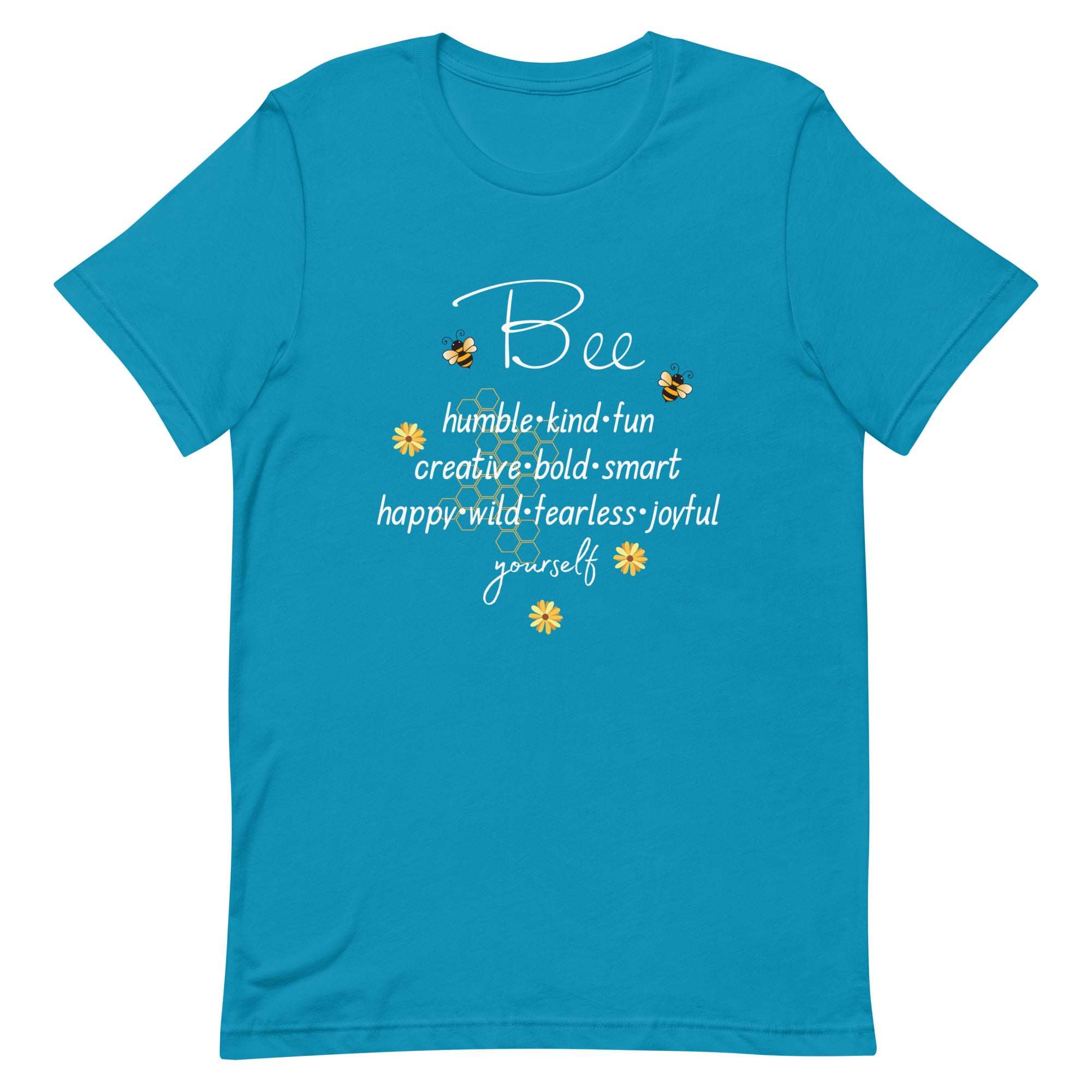 Bee Yourself T-Shirt, Gift for Bee Lovers Aqua M S XL L DenBox