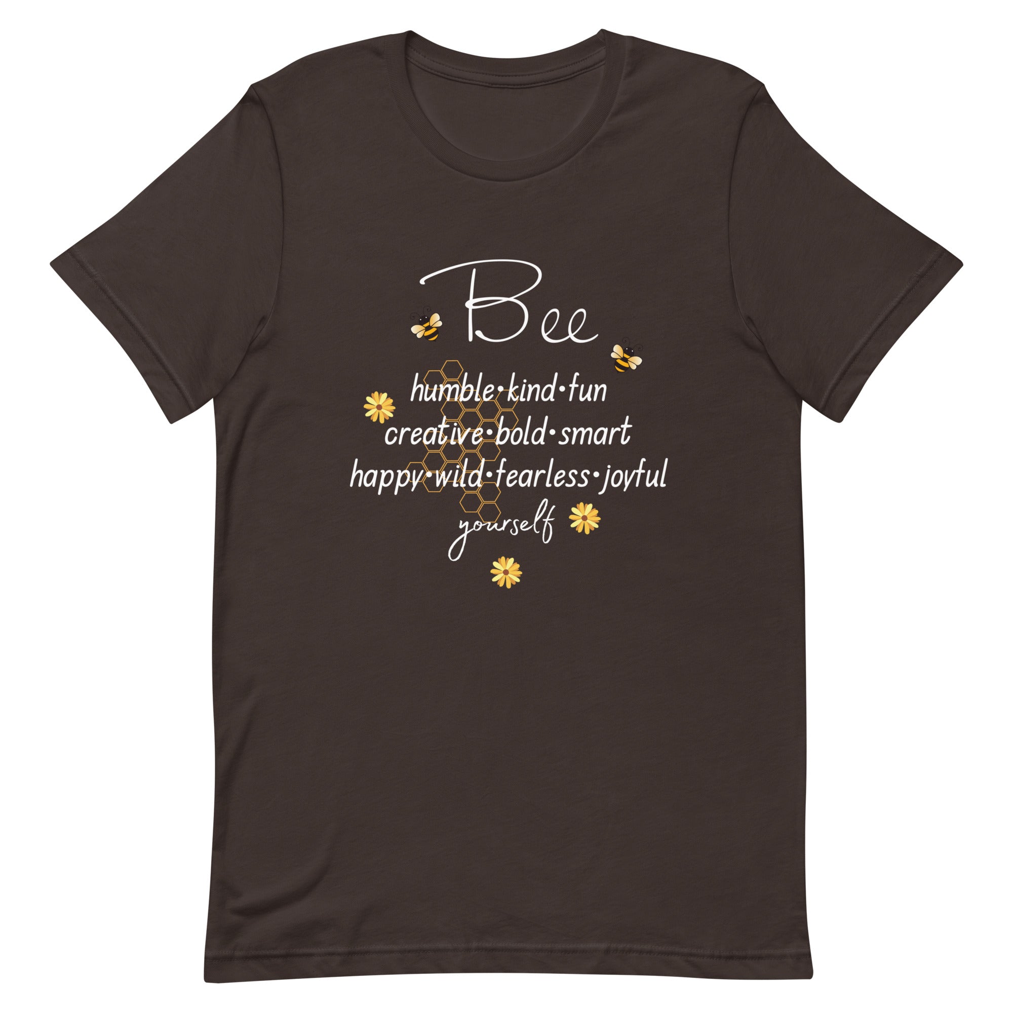 Bee Yourself T-Shirt, Gift for Bee Lovers Brown XL M S L DenBox