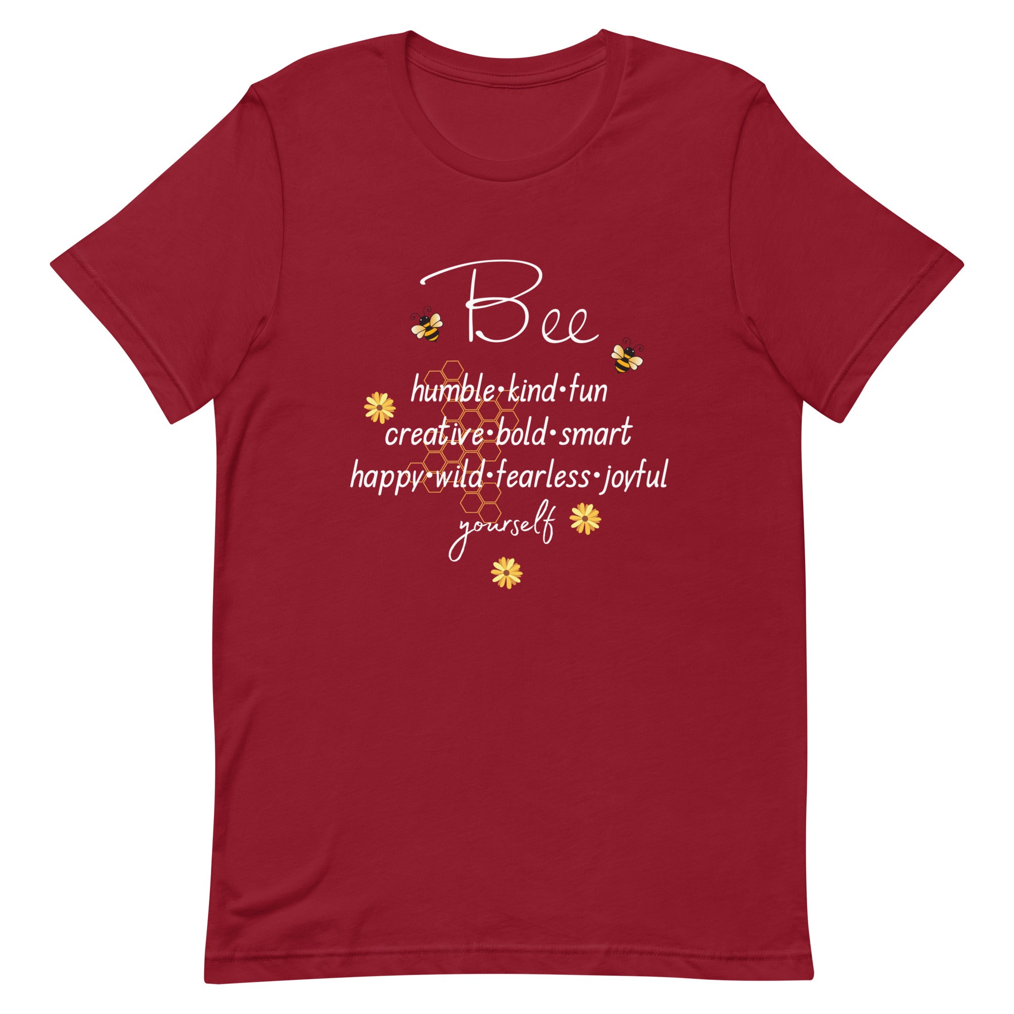 Bee Yourself T-Shirt, Gift for Bee Lovers Cardinal S M L XL DenBox