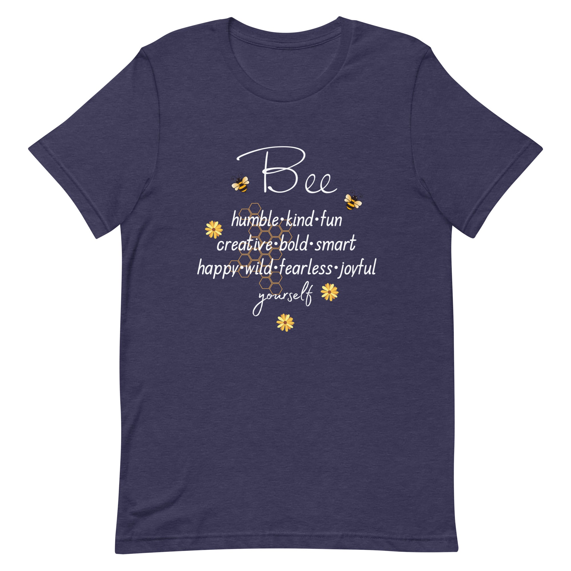 Bee Yourself T-Shirt, Gift for Bee Lovers Heather Midnight Navy L M S XL DenBox