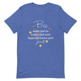 Bee Yourself T-Shirt, Gift for Bee Lovers Heather True Royal L S M XL DenBox