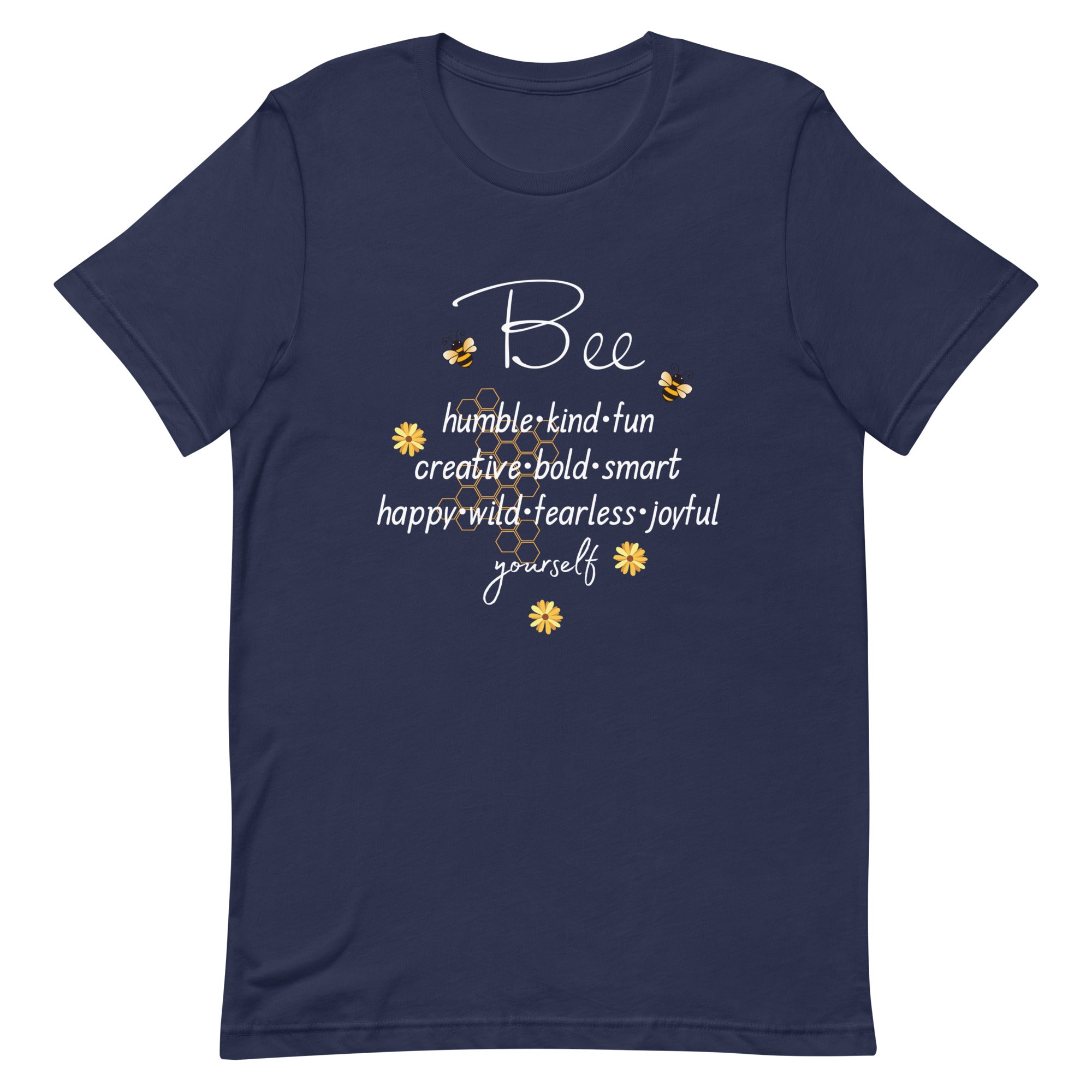 Bee Yourself T-Shirt, Gift for Bee Lovers Navy L M S XL DenBox