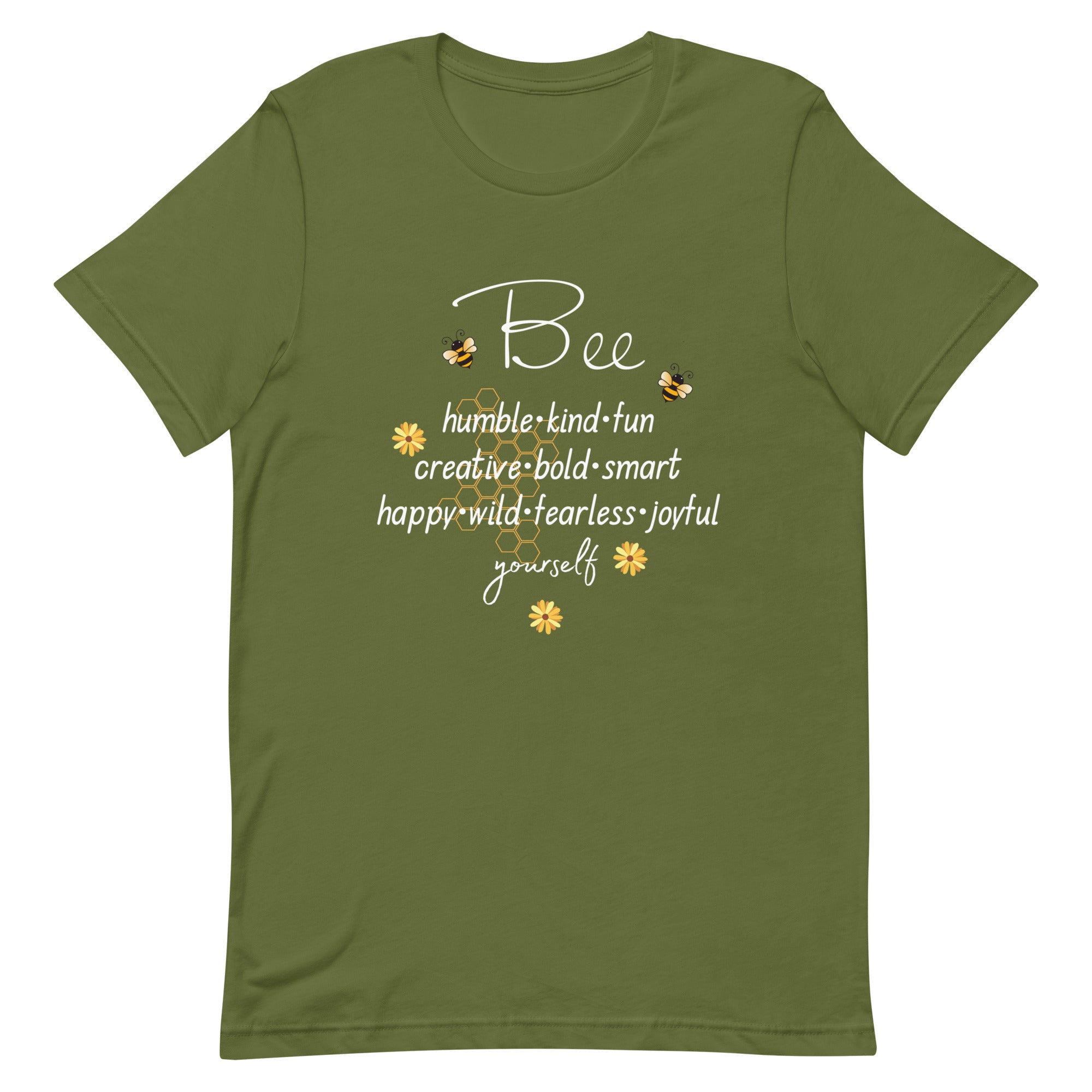 Bee Yourself T-Shirt, Gift for Bee Lovers Olive XL L S M DenBox