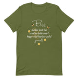Bee Yourself T-Shirt, Gift for Bee Lovers Olive XL L S M DenBox
