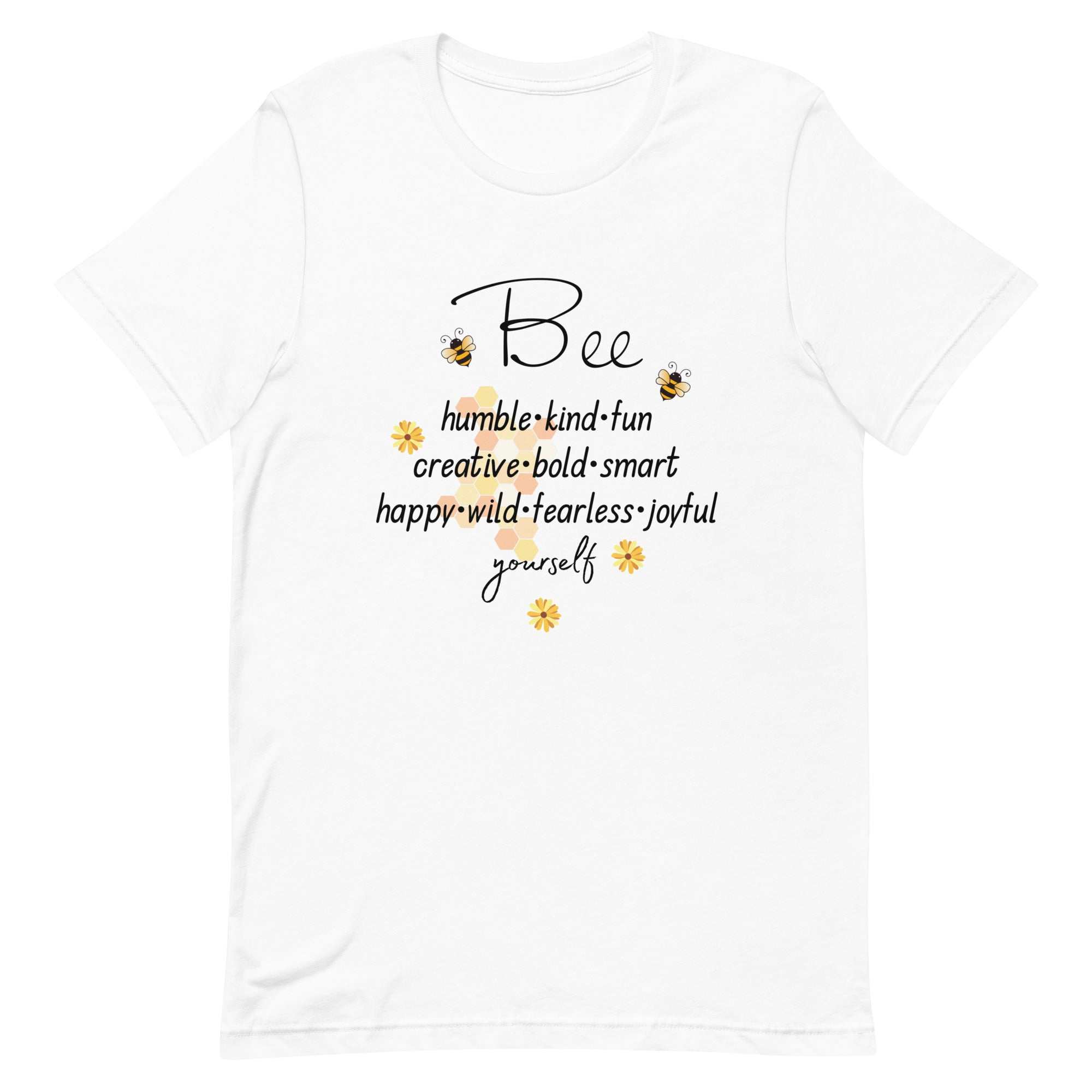 Bee Yourself T-Shirt, Gift for Bee Lovers White M S L XL DenBox