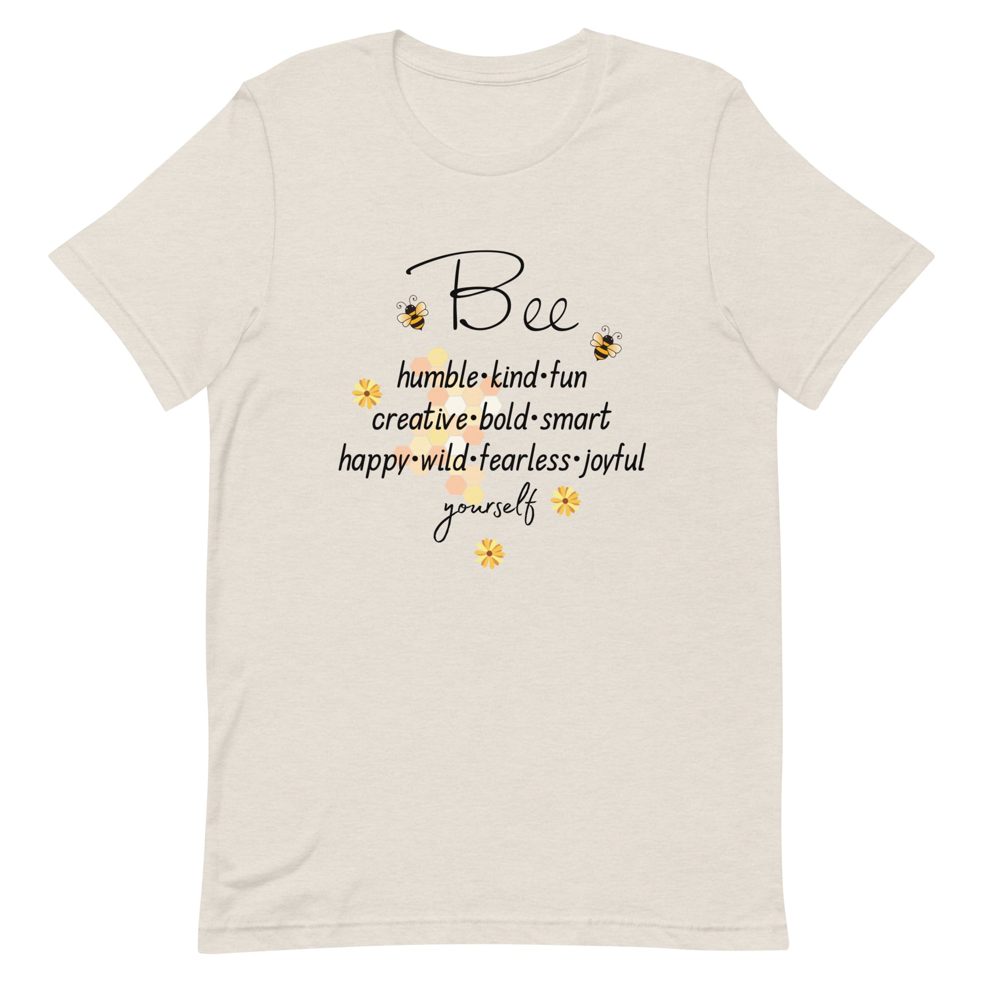 Bee Yourself T-Shirt, Gift for Bee Lovers Heather Dust M XL L S DenBox