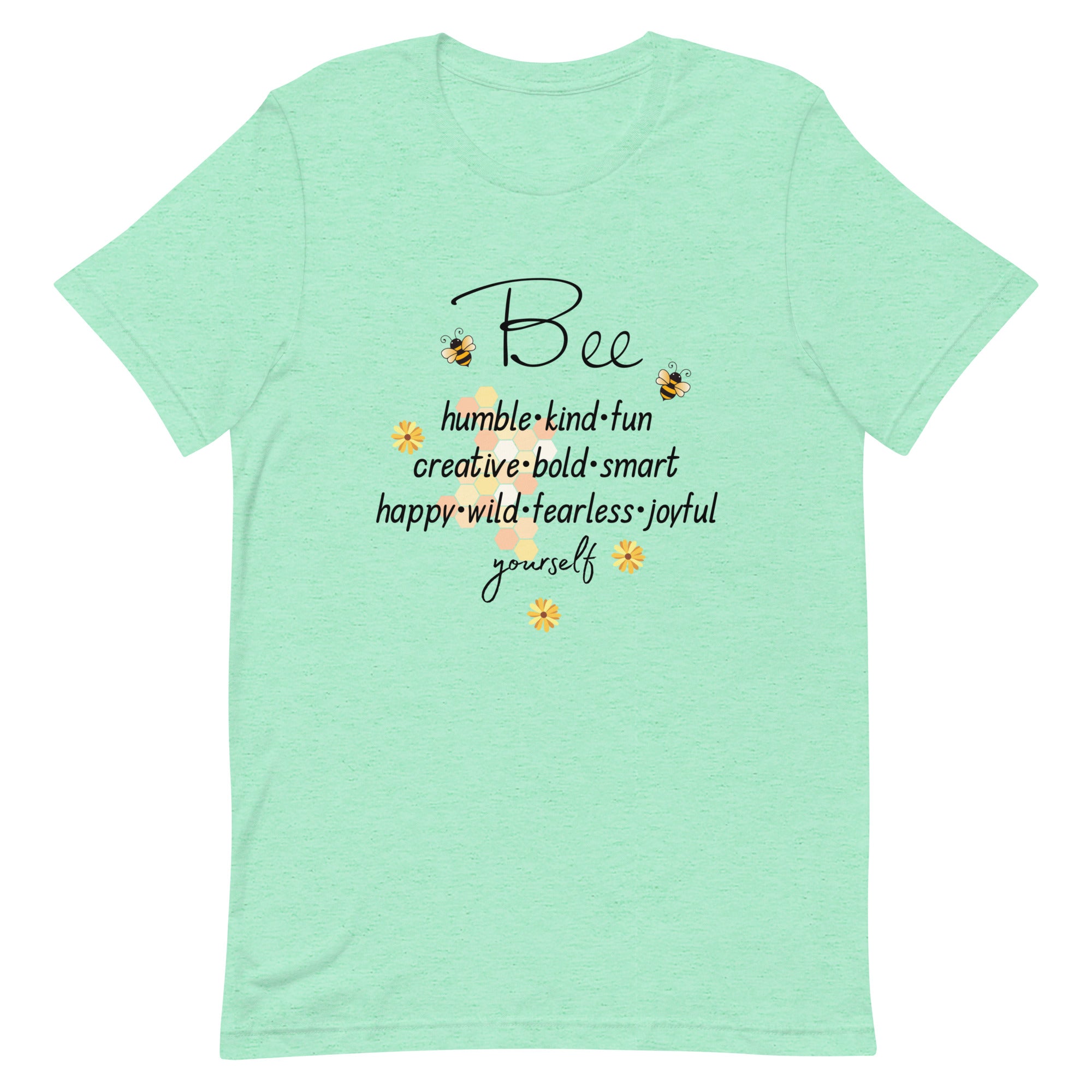 Bee Yourself T-Shirt, Gift for Bee Lovers Heather Mint L S XL M DenBox