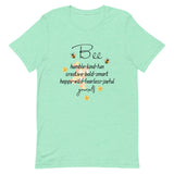 Bee Yourself T-Shirt, Gift for Bee Lovers Heather Mint L S XL M DenBox