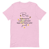Bee Yourself T-Shirt, Gift for Bee Lovers Heather Prism Lilac S XL L M DenBox