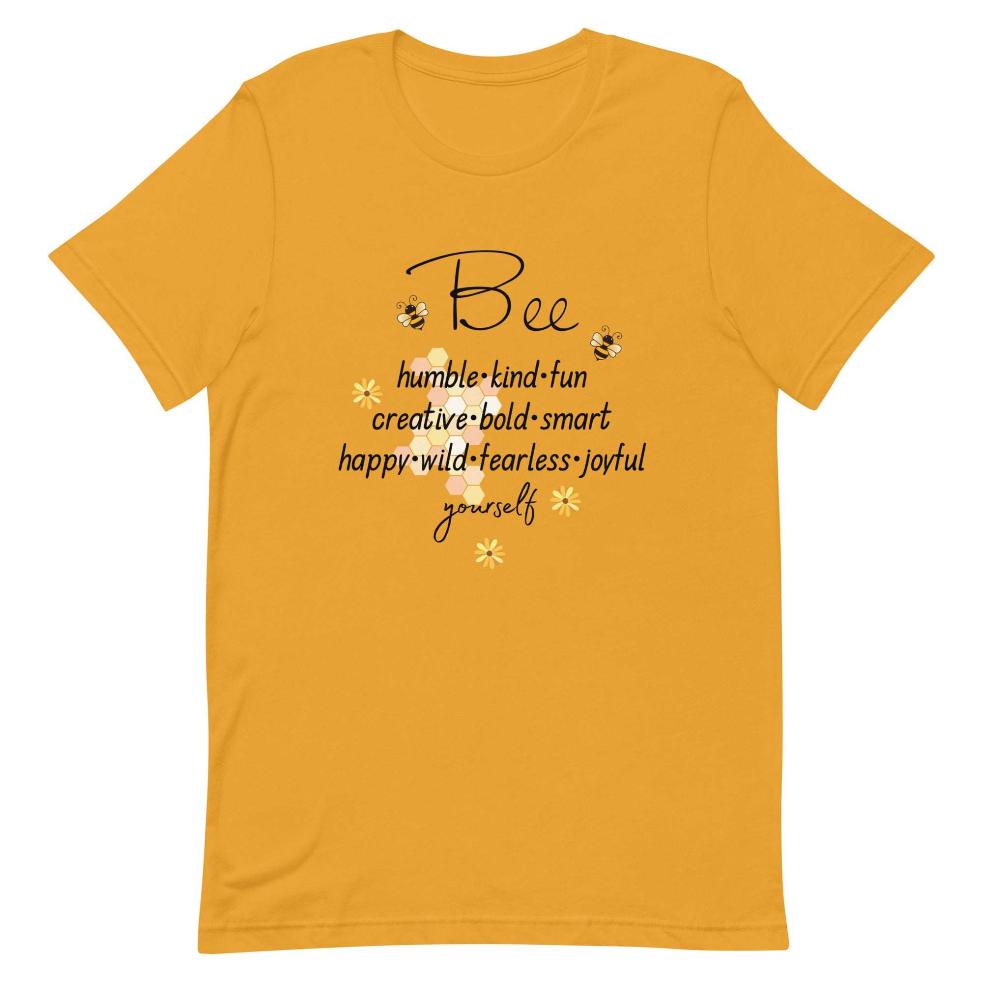 Bee Yourself T-Shirt, Gift for Bee Lovers Mustard S XL L M DenBox