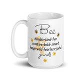 Bee Yourself White Mug, Gift for Bee Lovers DenBox