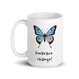 Embrace Change! Daily Motivational Mug, Inspirational Ceramic Mug DenBox
