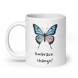 Embrace Change! Daily Motivational Mug, Inspirational Ceramic Mug DenBox