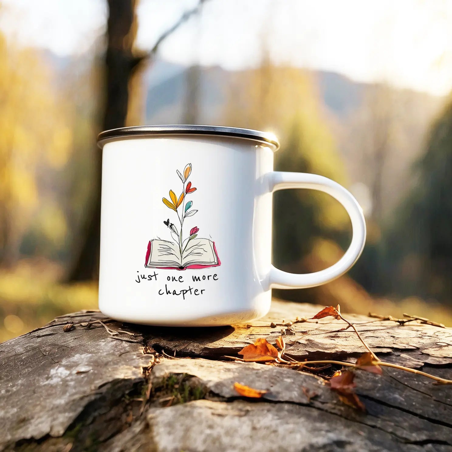 Just One More Chapter Enamel Mug -DenBox