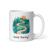 Keep Going! Daily Motivational Mug, Inspirational Ceramic Mug 11 oz DenBox