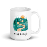 Keep Going! Daily Motivational Mug, Inspirational Ceramic Mug 15 oz DenBox