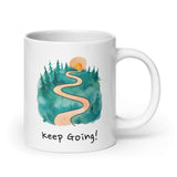 Keep Going! Daily Motivational Mug, Inspirational Ceramic Mug 20 oz DenBox