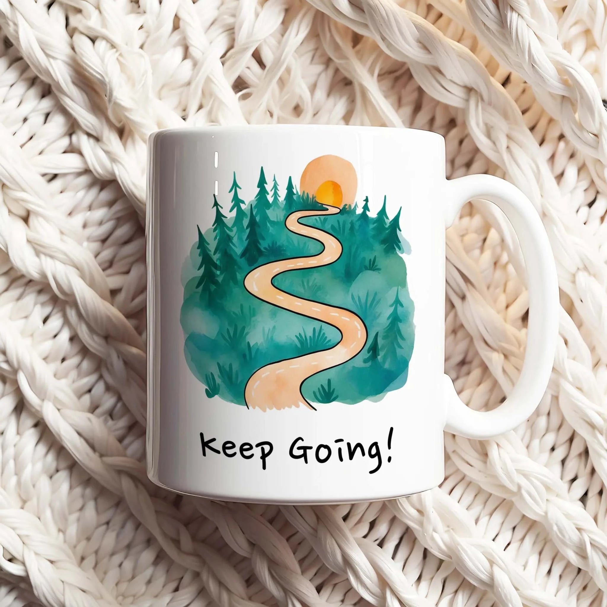 Keep Going! Daily Motivational Mug, Inspirational Ceramic Mug DenBox