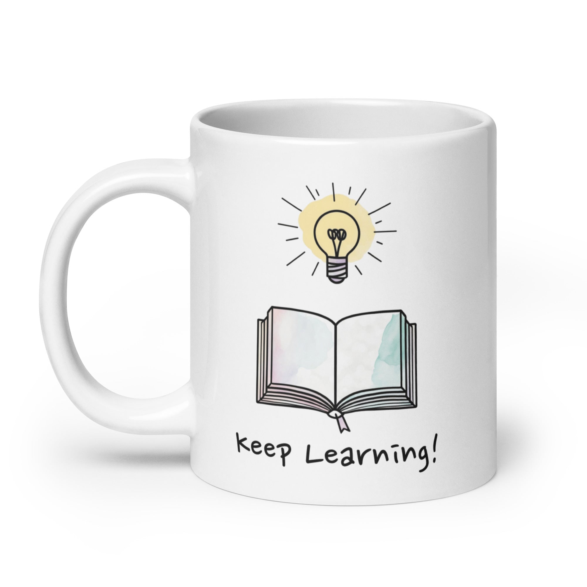 Keep Learning! Daily Motivational Mug, Inspirational Ceramic Mug DenBox