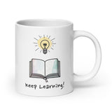 Keep Learning! Daily Motivational Mug, Inspirational Ceramic Mug 20 oz DenBox