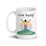 Live Fully! Daily Motivational Mug, Inspirational Ceramic Mug DenBox