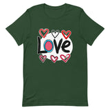 Pop-Art "Love." T-Shirt, Gift For Pop-Art Lovers Forest M XL S L DenBox