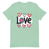 Pop-Art "Love." T-Shirt, Gift For Pop-Art Lovers Heather Prism Mint XL S M L DenBox