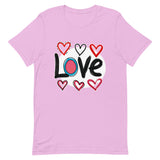 Pop-Art "Love." T-Shirt, Gift For Pop-Art Lovers Lilac M L S XL DenBox