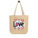 Pop-art "Love." Eco-Friendly Tote Bag, Gift for Pop-art Lovers DenBox