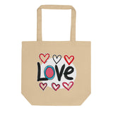 Pop-art "Love." Eco-Friendly Tote Bag, Gift for Pop-art Lovers Oyster DenBox