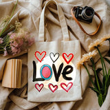 Pop-art "Love." Eco-Friendly Tote Bag, Gift for Pop-art Lovers DenBox