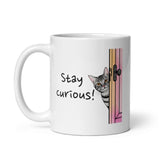 Stay Curious! Daily Motivational Mug, Inspirational Ceramic Mug DenBox