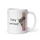 Stay Curious! Daily Motivational Mug, Inspirational Ceramic Mug 11 oz DenBox