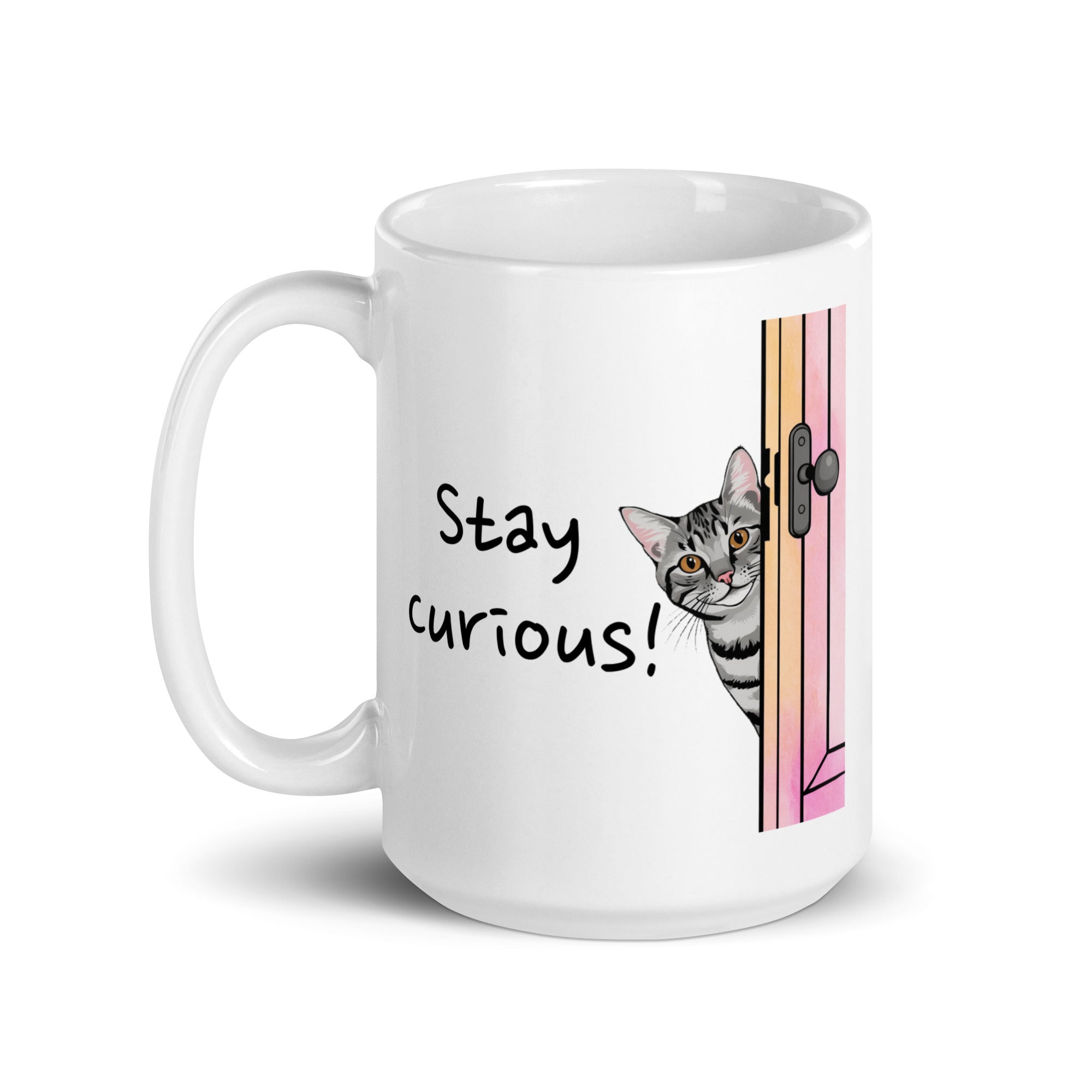 Stay Curious! Daily Motivational Mug, Inspirational Ceramic Mug DenBox