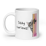 Stay Curious! Daily Motivational Mug, Inspirational Ceramic Mug DenBox