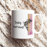 Stay Curious! Daily Motivational Mug, Inspirational Ceramic Mug DenBox