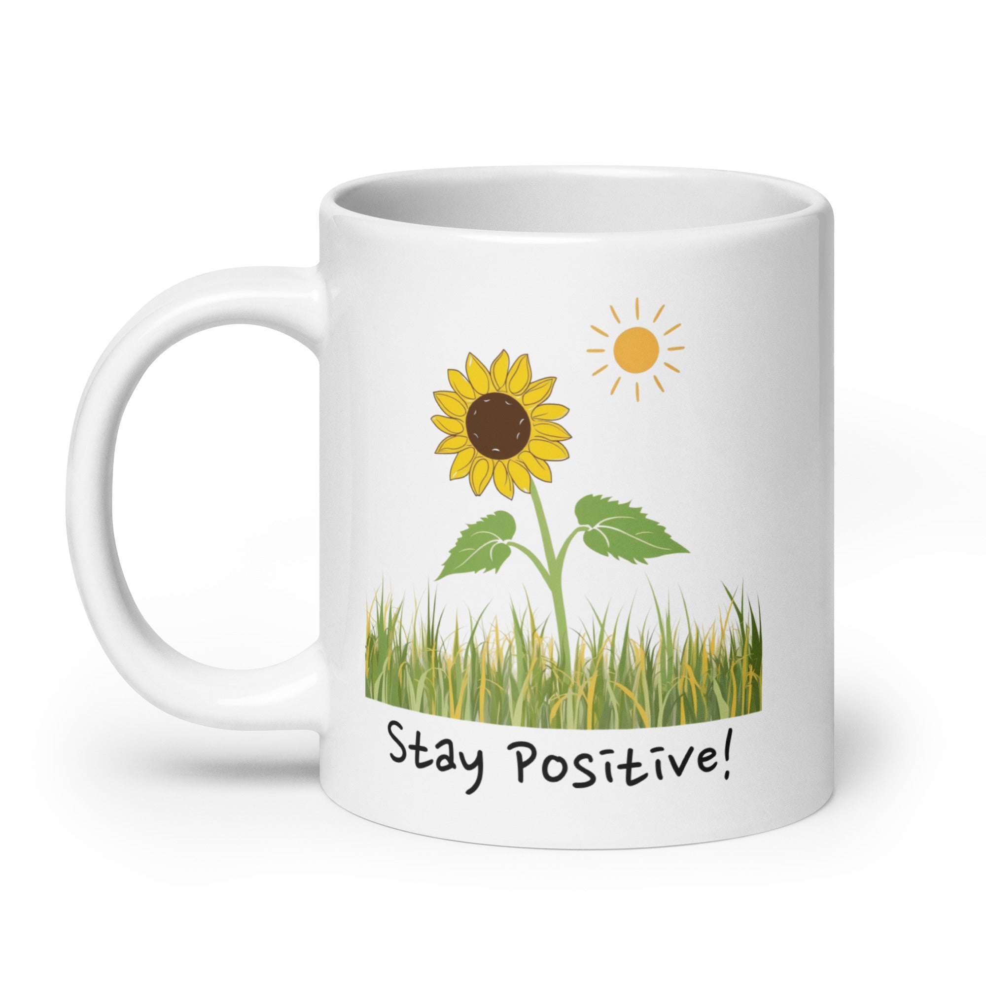 Stay Positive! Daily Motivational Mug, Inspirational Ceramic Mug DenBox