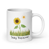 Stay Positive! Daily Motivational Mug, Inspirational Ceramic Mug 20 oz DenBox