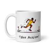 Take Action! Daily Motivational Mug, Inspirational Ceramic Mug DenBox