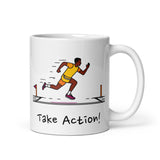 Take Action! Daily Motivational Mug, Inspirational Ceramic Mug 11 oz DenBox