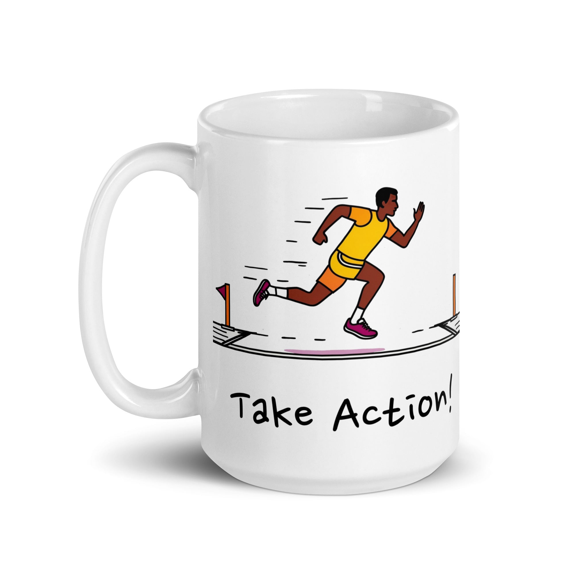 Take Action! Daily Motivational Mug, Inspirational Ceramic Mug DenBox