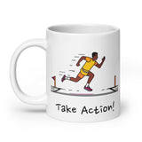 Take Action! Daily Motivational Mug, Inspirational Ceramic Mug DenBox