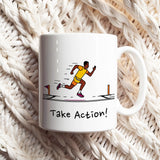 Take Action! Daily Motivational Mug, Inspirational Ceramic Mug DenBox