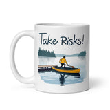 Take Risks! Daily Motivational Mug, Inspirational Ceramic Mug DenBox