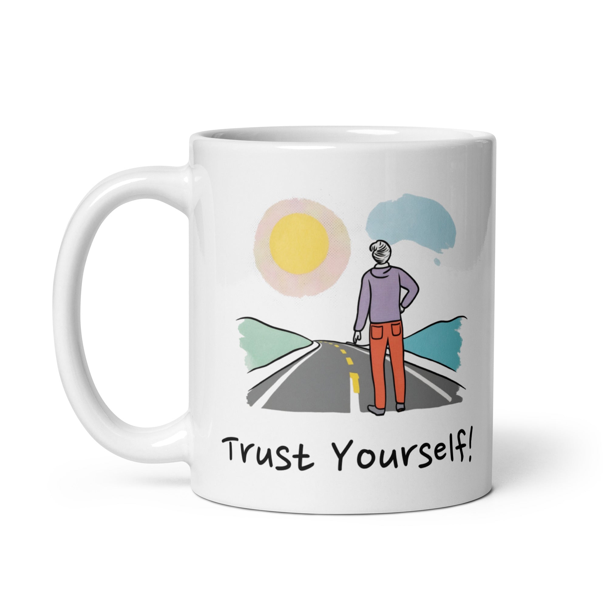 Trust Yourself! Daily Motivational Mug, Inspirational Ceramic Mug DenBox